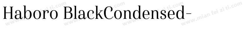 Haboro BlackCondensed字体转换